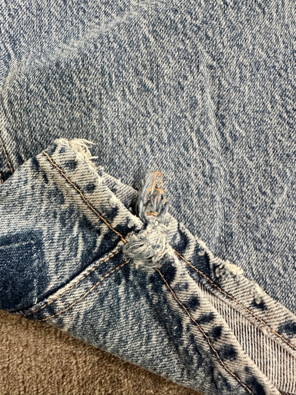 We The Free Heart Patch Barrel Jeans 32 Rare FP - Picture 5 of 5